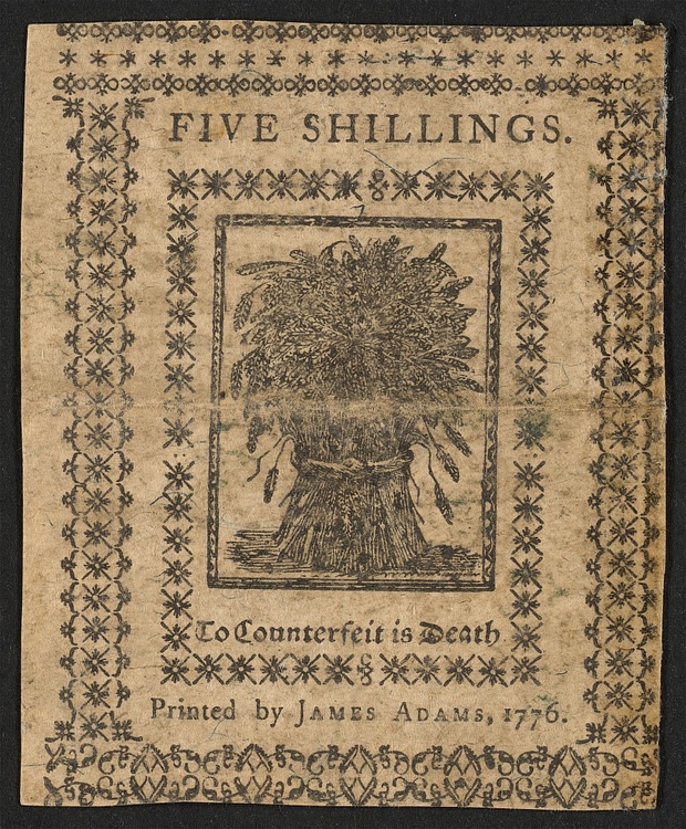 Five Shillings from Colonial Delaware