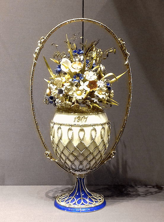 Basket of Flowers Egg by Fabergé