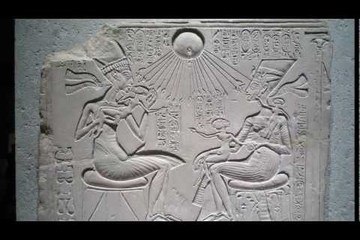 House Altar Depicting Akhenaten, Nefertiti and Three Daughters
