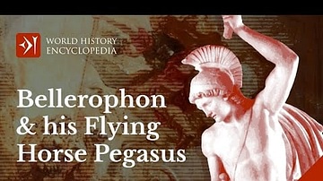 The Greek Hero Bellerophon and his Flying Horse Pegasus